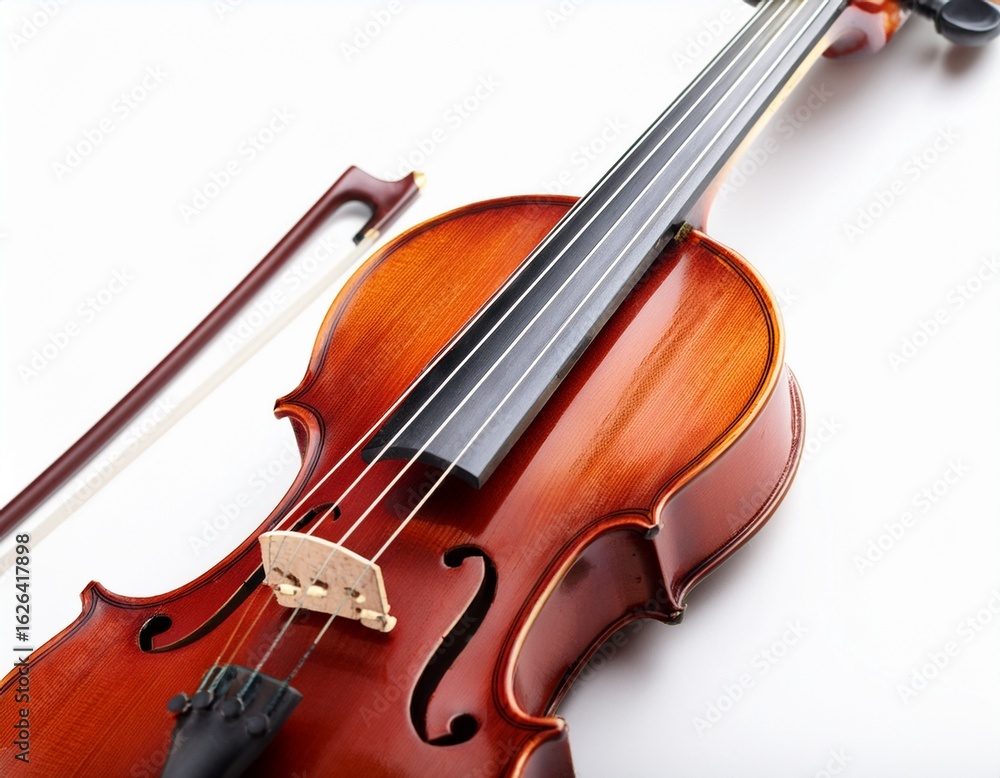 Fototapeta premium violin isolated on white background