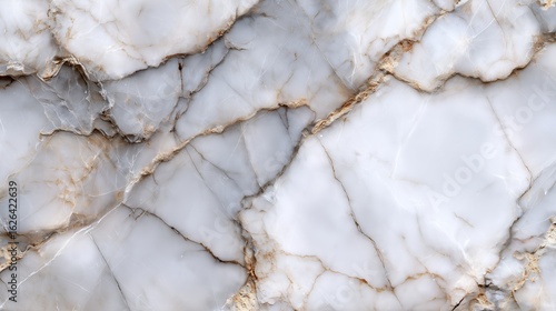 Close-up of Natural Marble Stone Texture with White and Grey Veins