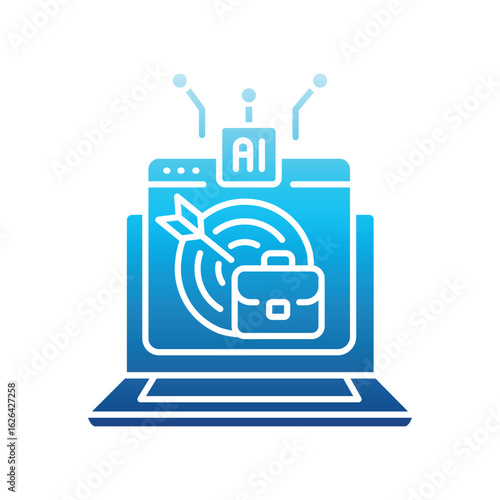 matching educational programs career goals color flat icon for digital and print projects.