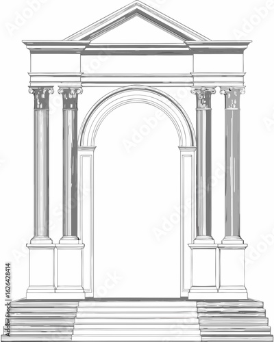 classic arch with columns