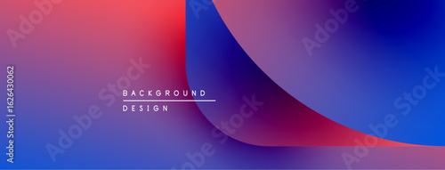 Abstract gradient background. Vivid colors blend smoothly, creating dynamic visual effect. Text reads background design. Minimalist composition.