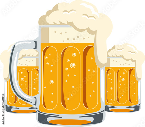 Beer Mug Icon for Oktoberfest Celebration and Branding Projects. Beer mug element perfect for Oktoberfest posters, social media ads, pub branding, and festive merchandise.