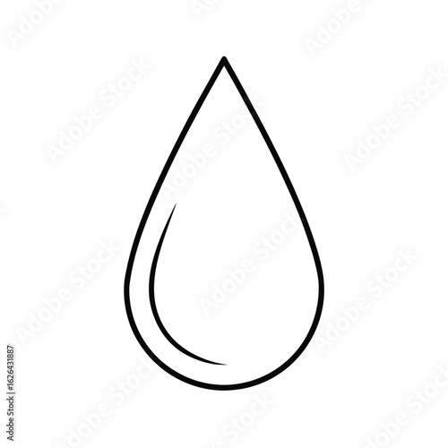 rain droplet line drawing