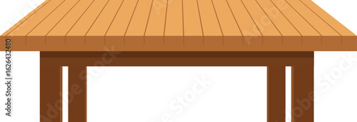 Wooden Table Element for Beer Festivals and Rustic Food Promotions. Rustic wooden table design perfect for Oktoberfest beer ads, traditional dining promotions, and restaurant branding.