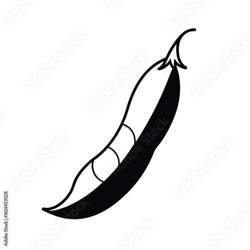 peas in pod clipart vector