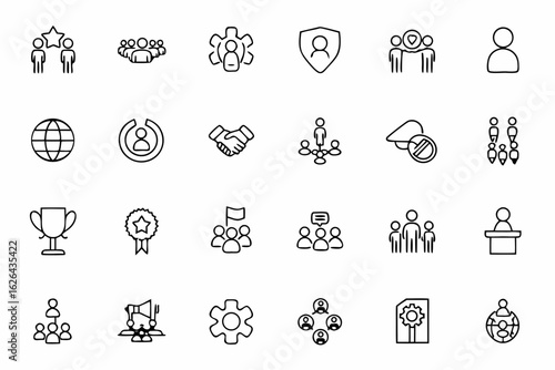 A thoughtful set depicting employee participation, ownership culture, and collaborative success. Ideal for company culture presentations, HR campaigns, and employee engagement programs