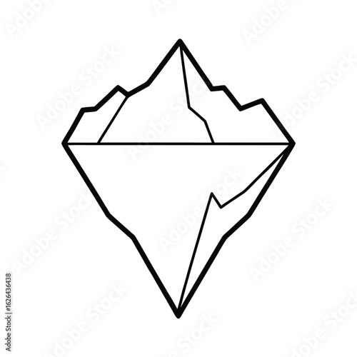 iceberg line art clipart