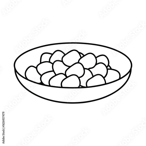 gnocchi plate clipart vector