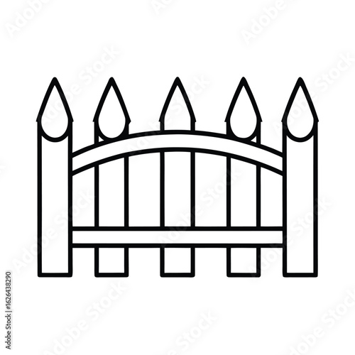 garden fence line illustration