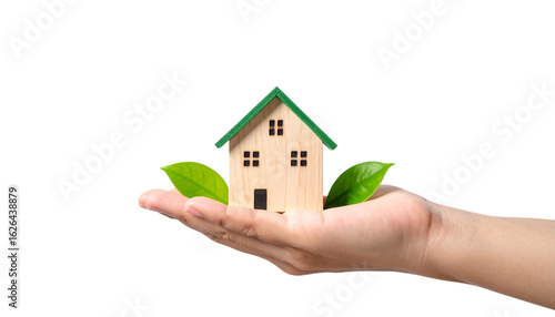 Eco-Friendly Home Upgrades and Energy Efficiency Rating System Concept on White
