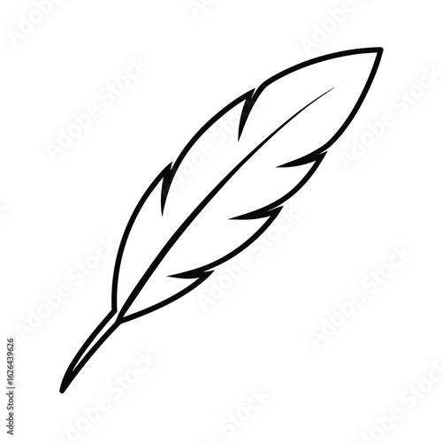 feather clipart line art