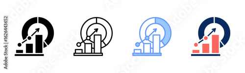 Market Share icon sheet multiple style collection