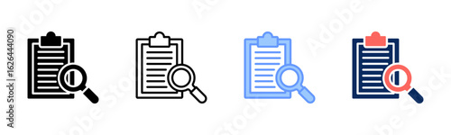 Research icon sheet multiple style collection