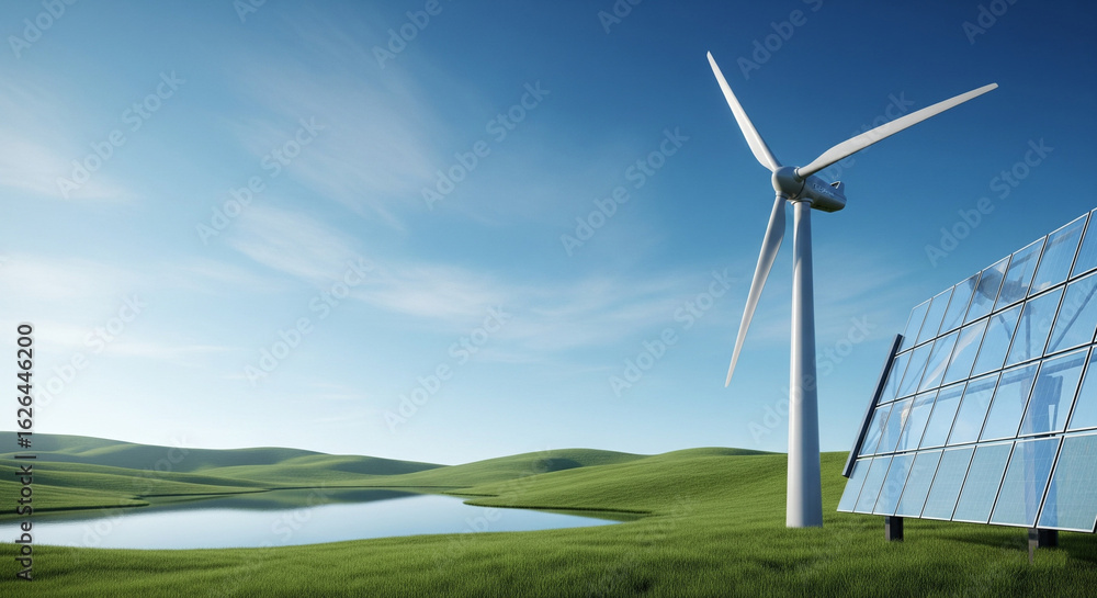Fototapeta premium Future Harmony: Sustainable Design and Nature