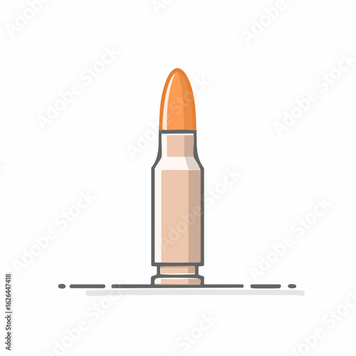 Stylized bullet cartridge illustration for weapon and security related concepts