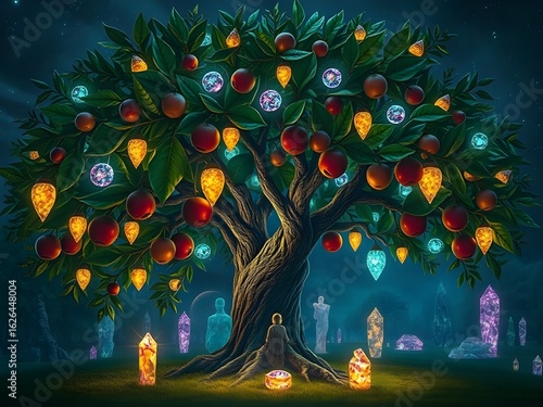christmas tree in the night