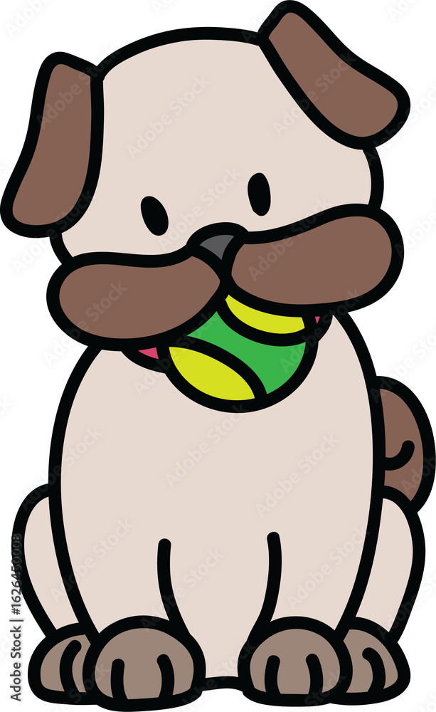 Naklejka premium Dog colorful Cute Pet Clip Art