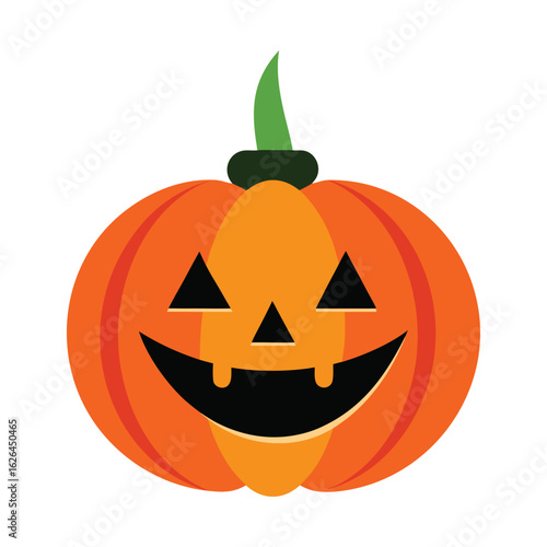 Happy halloween jack o lantern isolated on white background