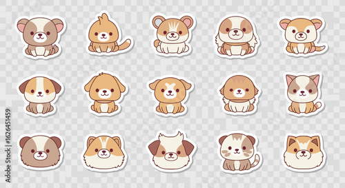 Cute Kawaii Dogs Sticker Pack Collection