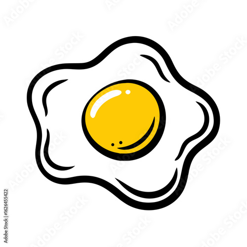 Sunny Side Egg hand drawing icon for web and graphic design