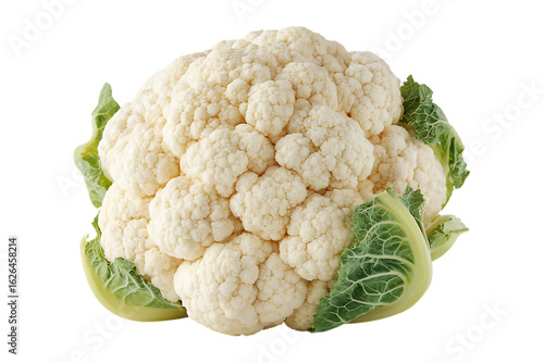 Fresh cauliflower isolated on black background