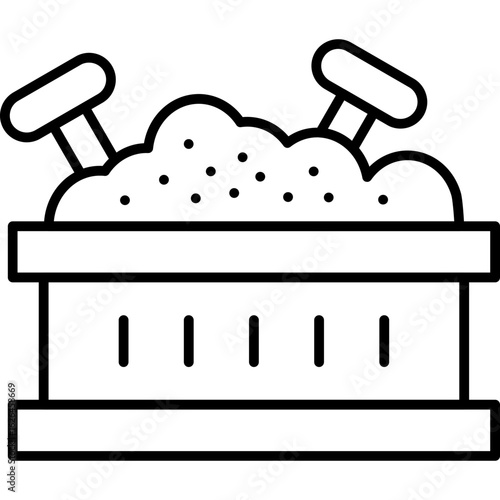 Sandbox Icon Vector Element