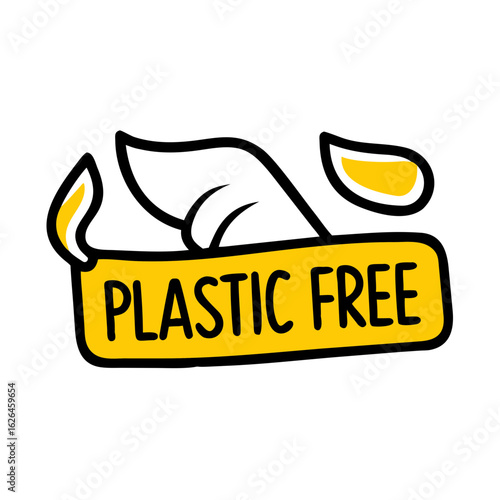 Plastic Free hand drawing icon for web and graphic design