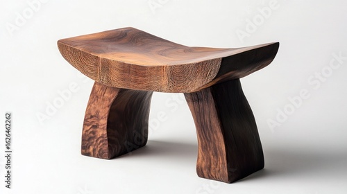 Wooden stool highlighting design, natural material, and home decor