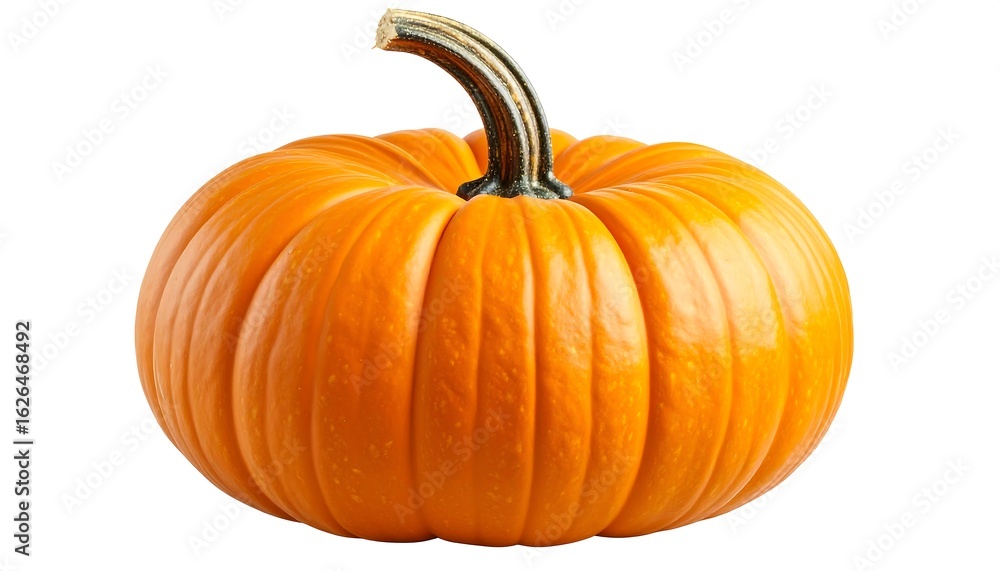 Obraz premium Single, whole, orange pumpkin