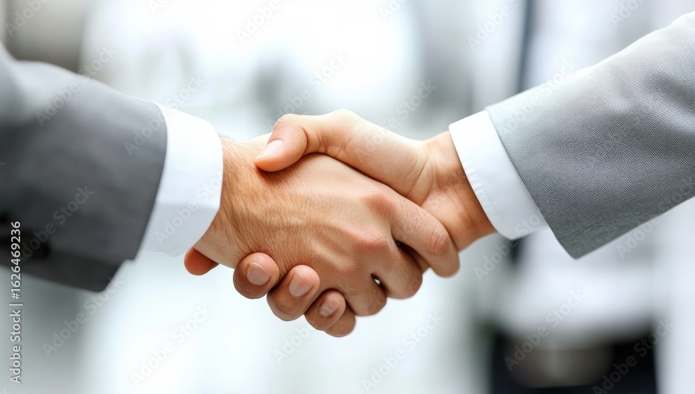 Two hands shaking in a business setting, symbolizing agreement, partnership, or collaboration between individuals. Two hands shaking in a business setting, symbolizing agreement, partnership, or collaboration between individuals.
