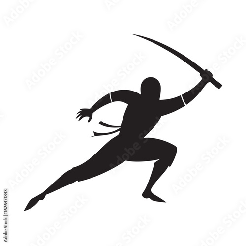 Samurai Drawing Sword From Sheath Silhouette