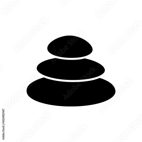 Spa stones silhouette icon vector flat design.