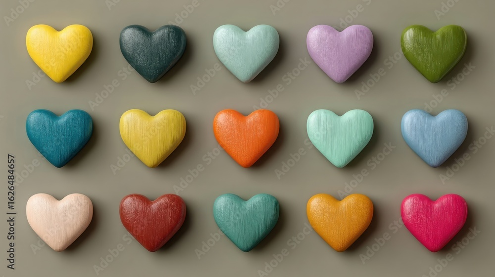 Obraz premium Heart icon set for greeting design