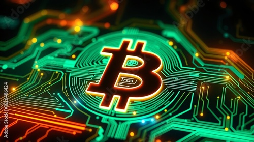 Bitcoin web3 concept background