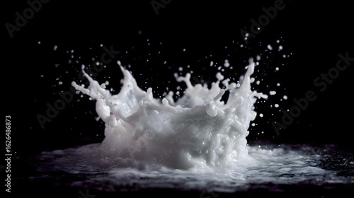 Wallpaper Mural ic milk splash forming a crown like shape with studio lighting and freeze frame effect Torontodigital.ca