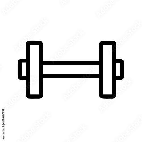 Barbell Fitness and Gym Equipment Line Icons Set 2