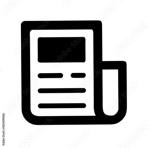Newspaper News and Media Line Icons Set