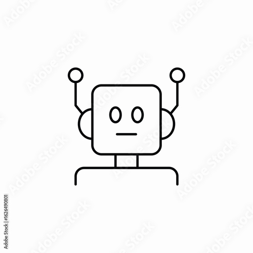 bot agent icon sign vector