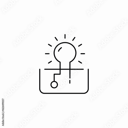 bulb tool icon sign vector