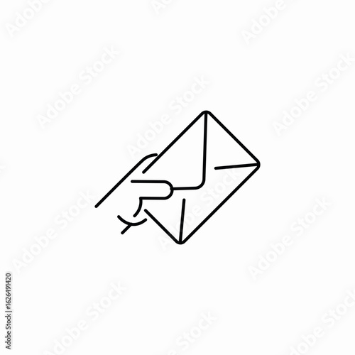 envelope letter sending icon sign vector