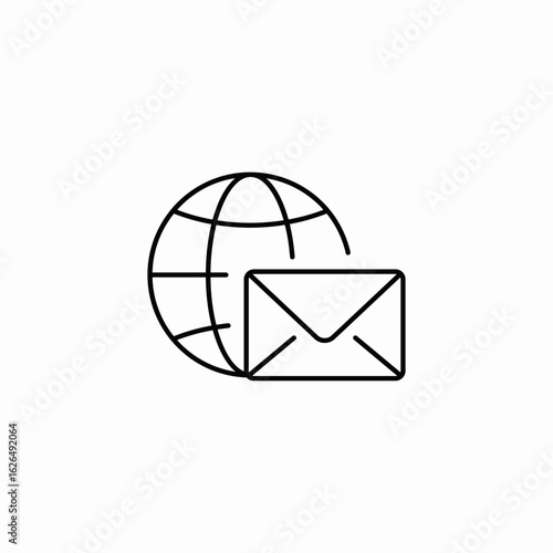 internet email message icon sign vector