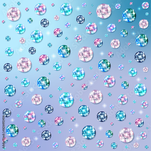 The diamonds are multicolored pattern