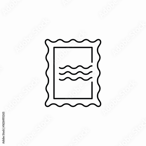 post sticker stamp icon sign vector