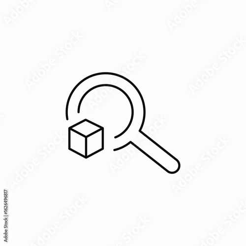 delivery package search icon sign vector