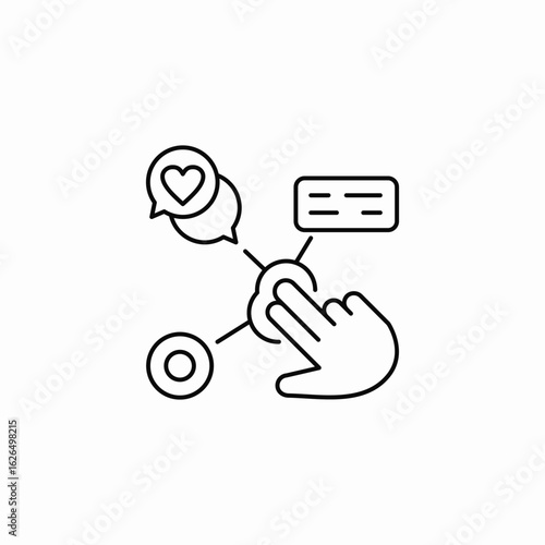 tap interact icon sign vector