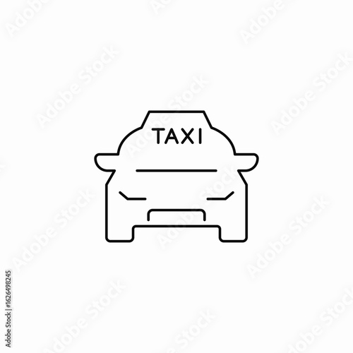 taxi services icon sign vector