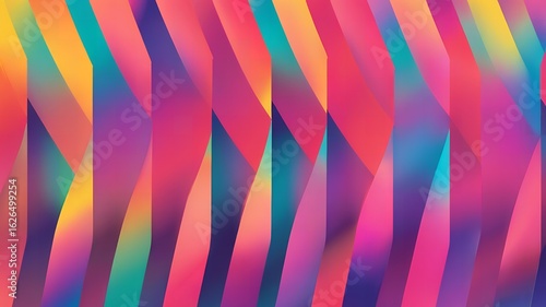 Wallpaper Mural Vibrant geometric gradient pattern with flowing colorful shapes and abstract design elements Torontodigital.ca