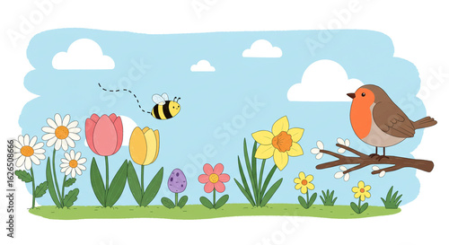 beautiful spring clipart, AI Generation