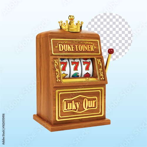 slot machine isolated on white