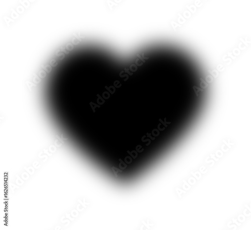 Black blurred heart